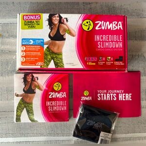 Zumba Incredible Slimdown Cardio Dance System Set with 4 DVDs (NEW)